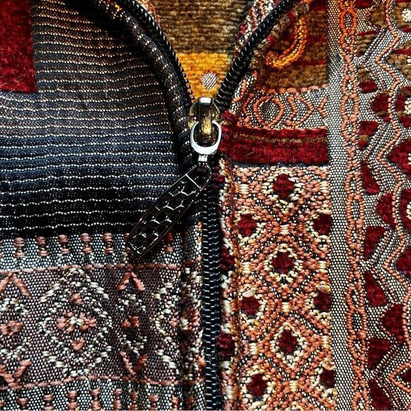 Preswick Moore Jacket Large Beautiful fall colors, dark red, brown, mustard - Picture 5 of 9